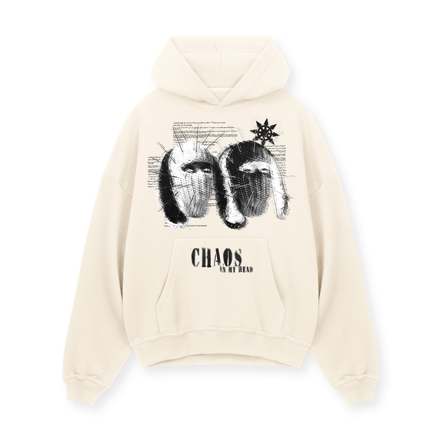 【YOURNUS】Lock Back Border Hoodie YOURNUS】Lock Back Border Hoodie