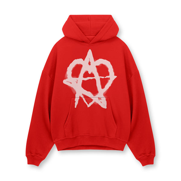 [IN STOCK] Red Love Anarchy Hoodie