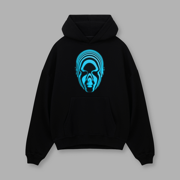 [IN STOCK] Black Luminescent Mask Hoodie