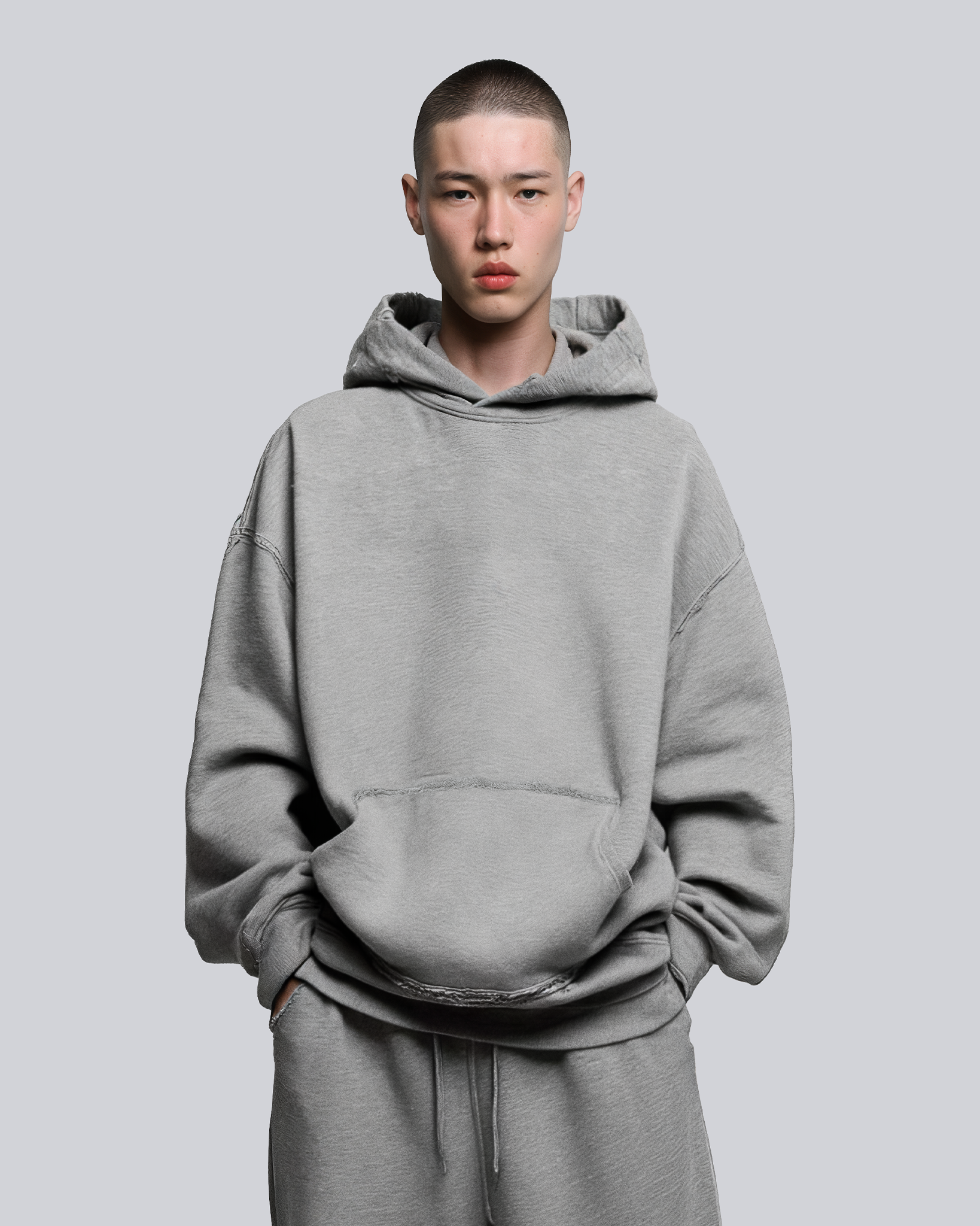Grey RAW Baggy Hoodie