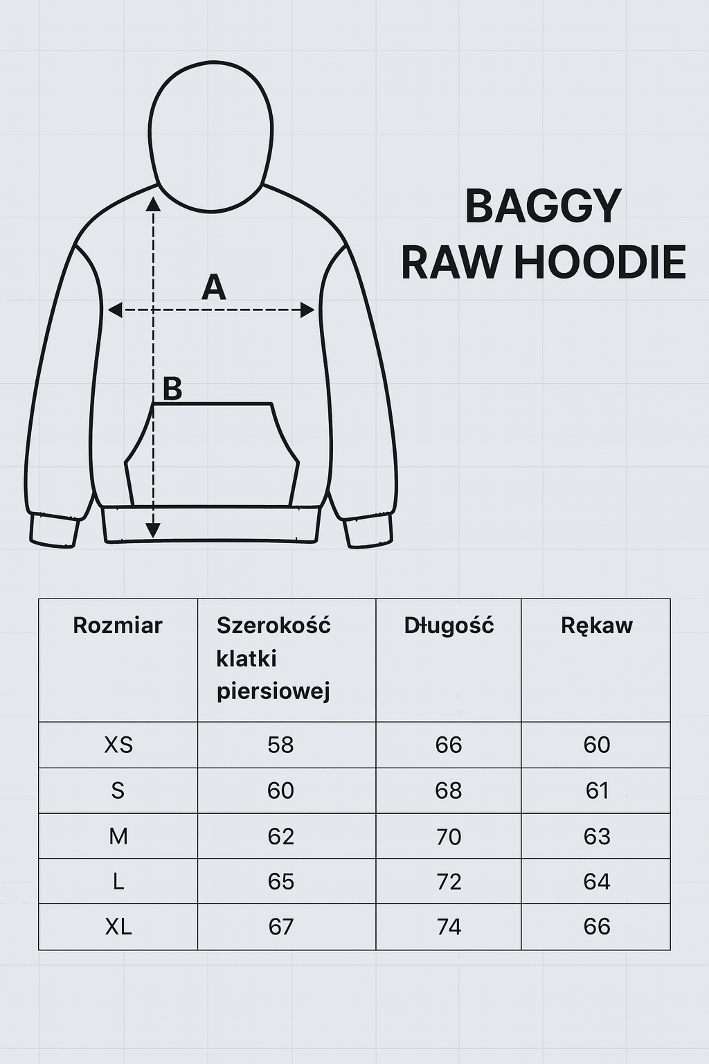 Black RAW Baggy Hoodie