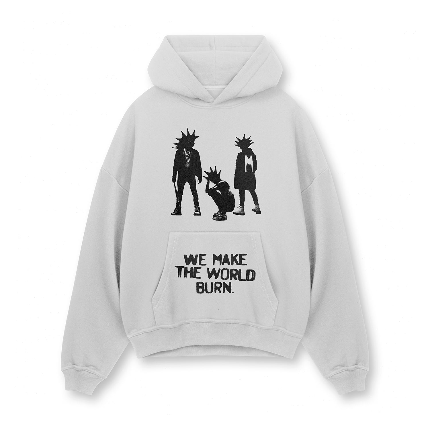 IN STOCK] Steel Gray Team Riot World Burn Hoodie – Mind Arcade