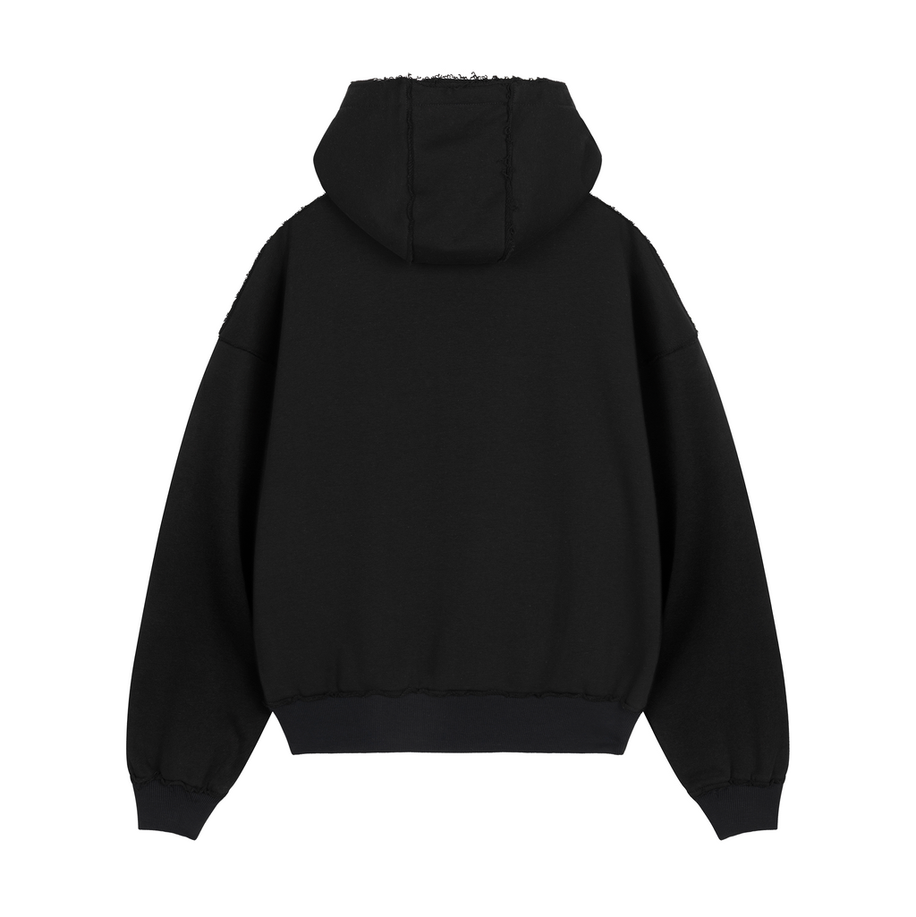 Black RAW Baggy Hoodie