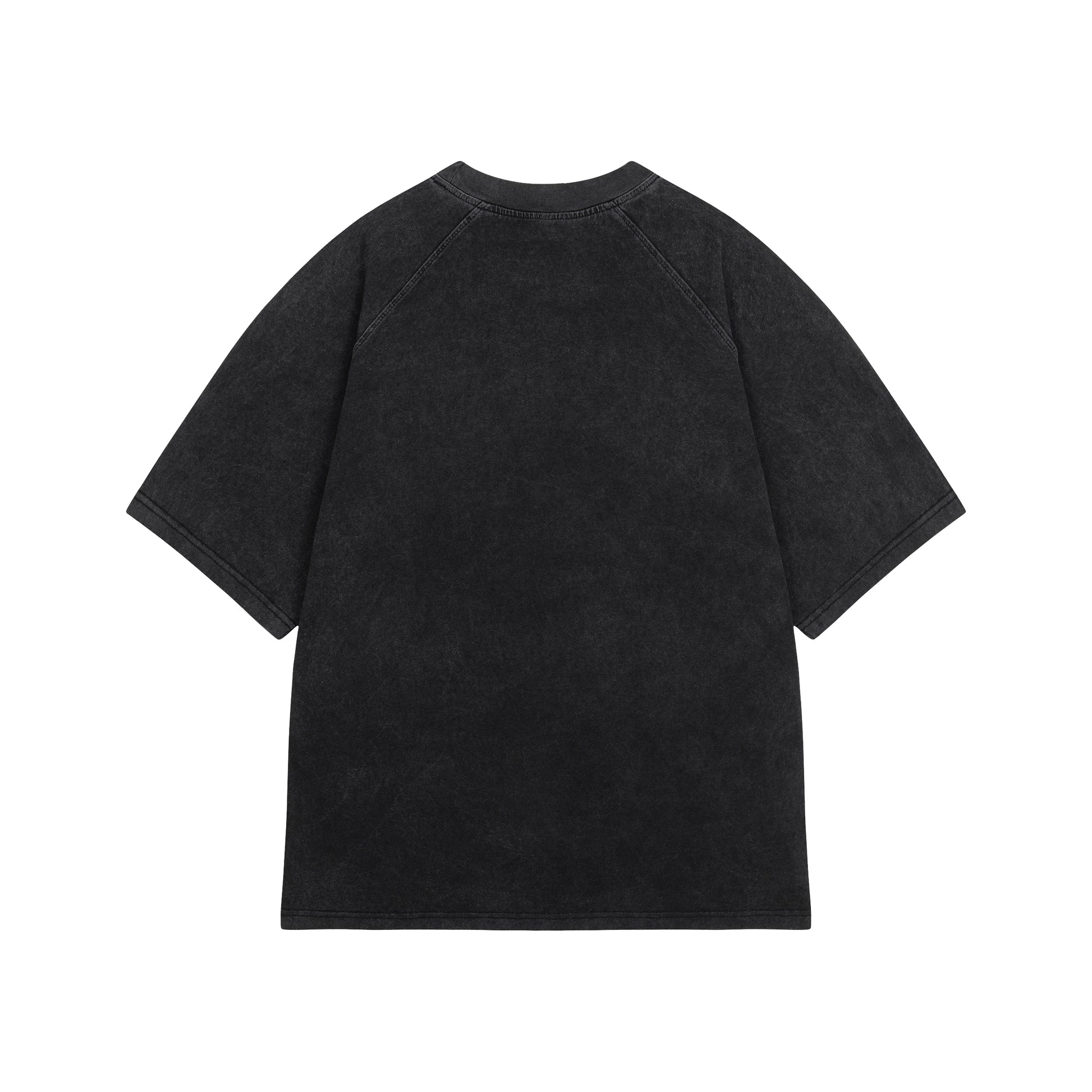 Black Washed Boxy Reglan Mark T-shirt