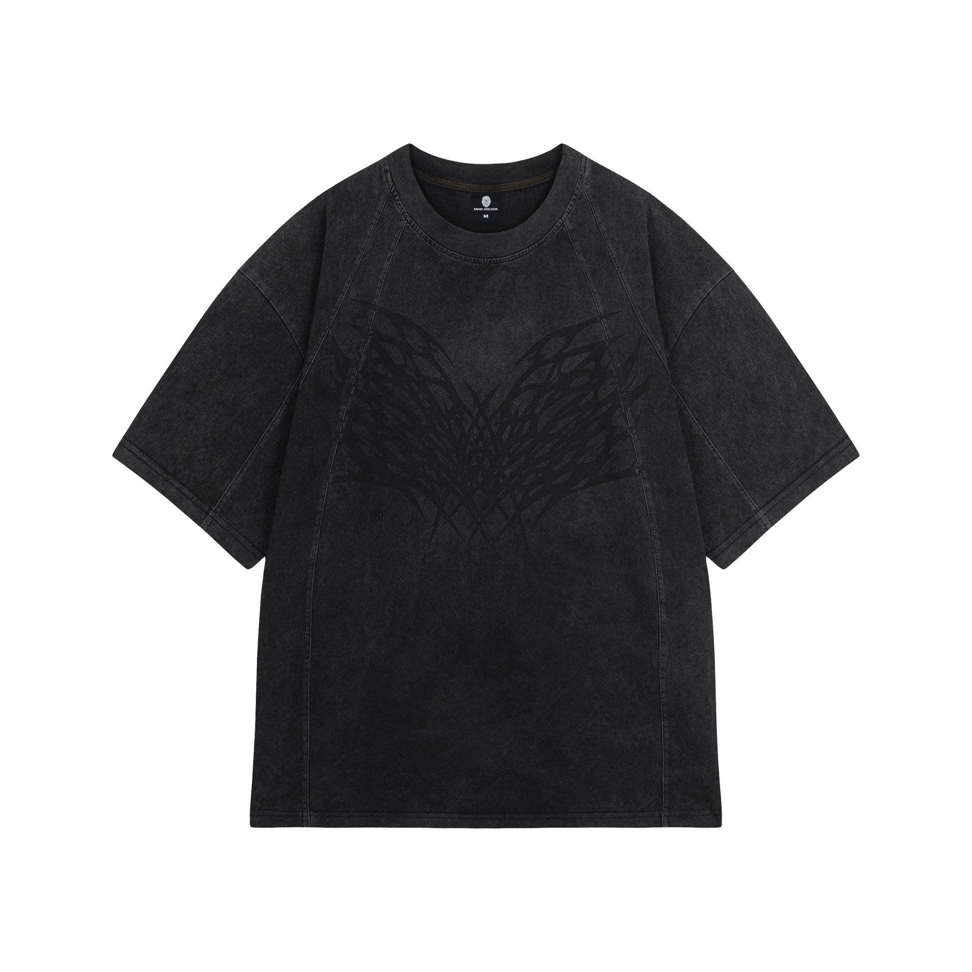 Graphite Washed Boxy Tribal T-shirt