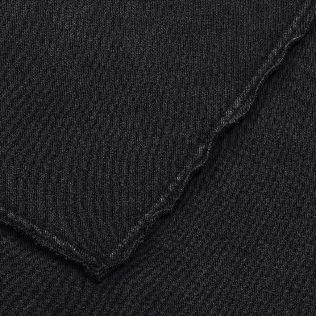 Graphite Washed Raw & Frayed Zip Hoodie
