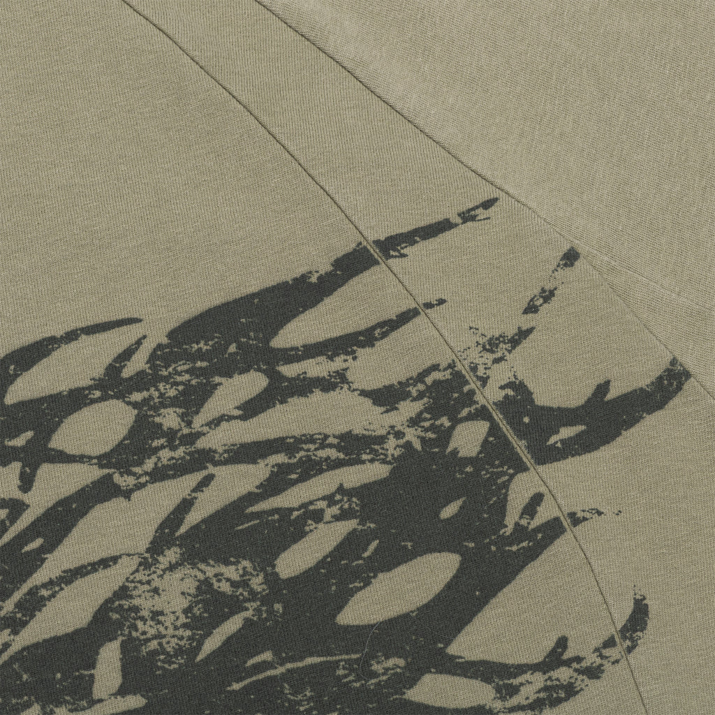 Olive Washed Boxy Reglan Tribal T-shirt
