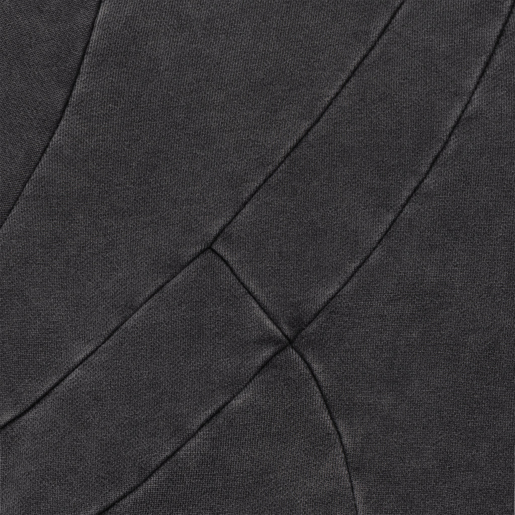 Graphite Washed Boxy Tribal Zip Hoodie