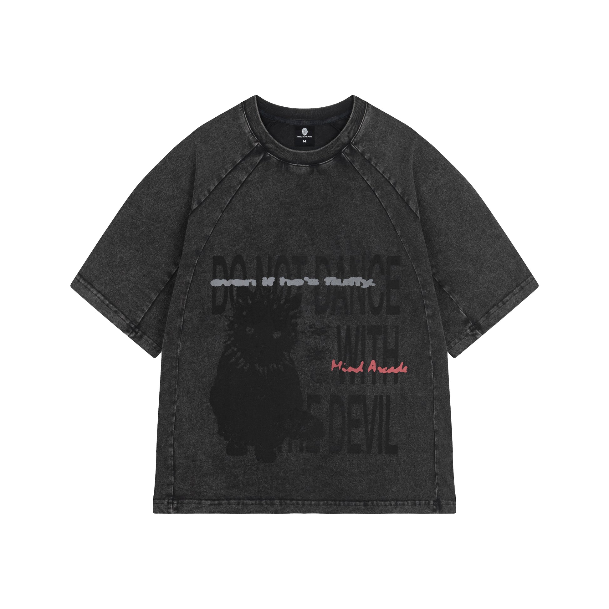 Graphite Washed Boxy Fluffy Devil T-shirt