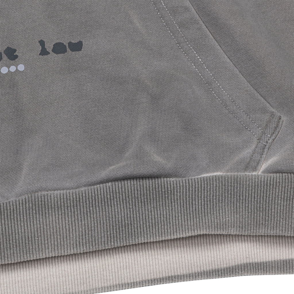 Ash Washed Boxy Short Sleeved Street Law Hoodie