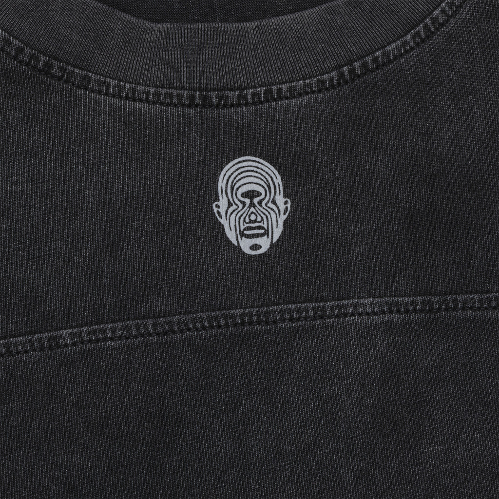 Black Washed Boxy Reglan Mark T-shirt