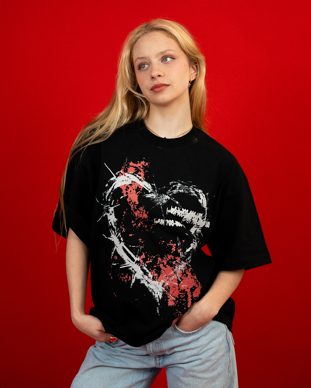 [IN STOCK] Black Bloody Heart T-shirt