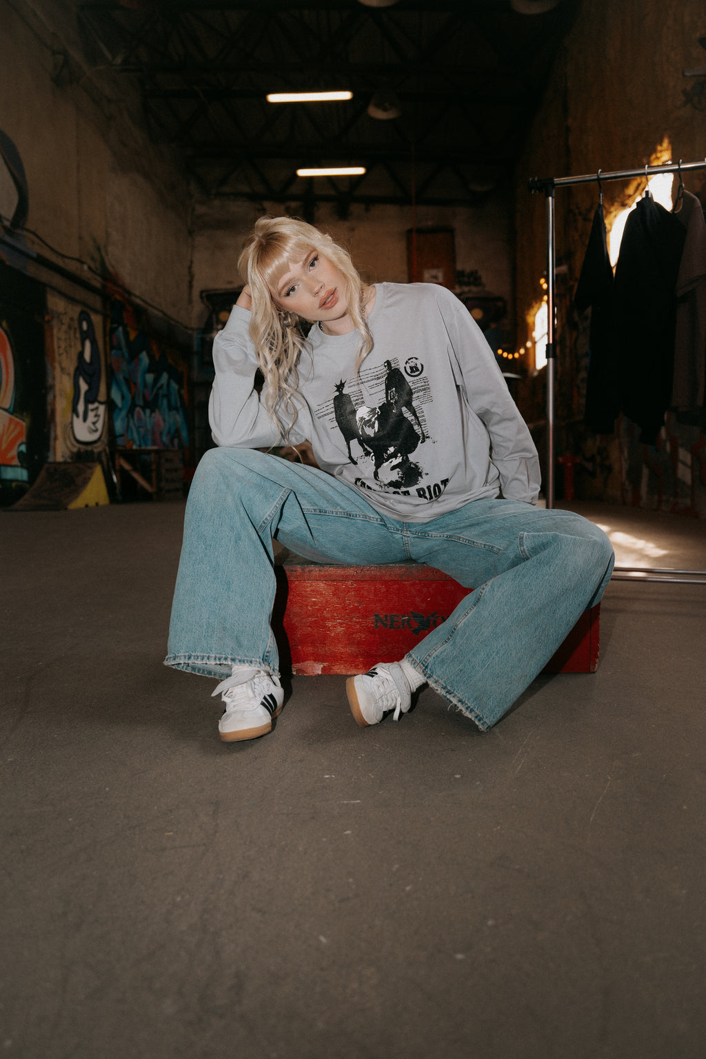 Steel Gray Teenage Riot Longsleeve