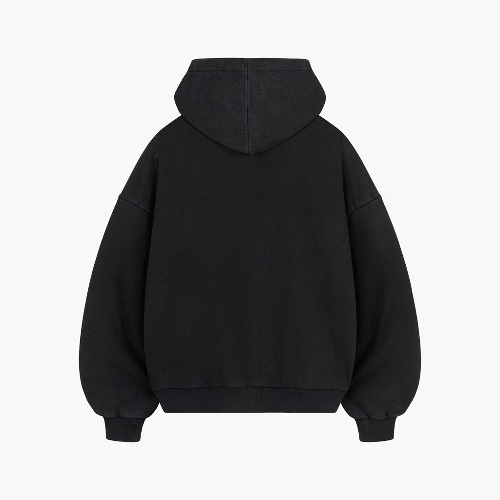 Black Washed Ubranded Hoodie