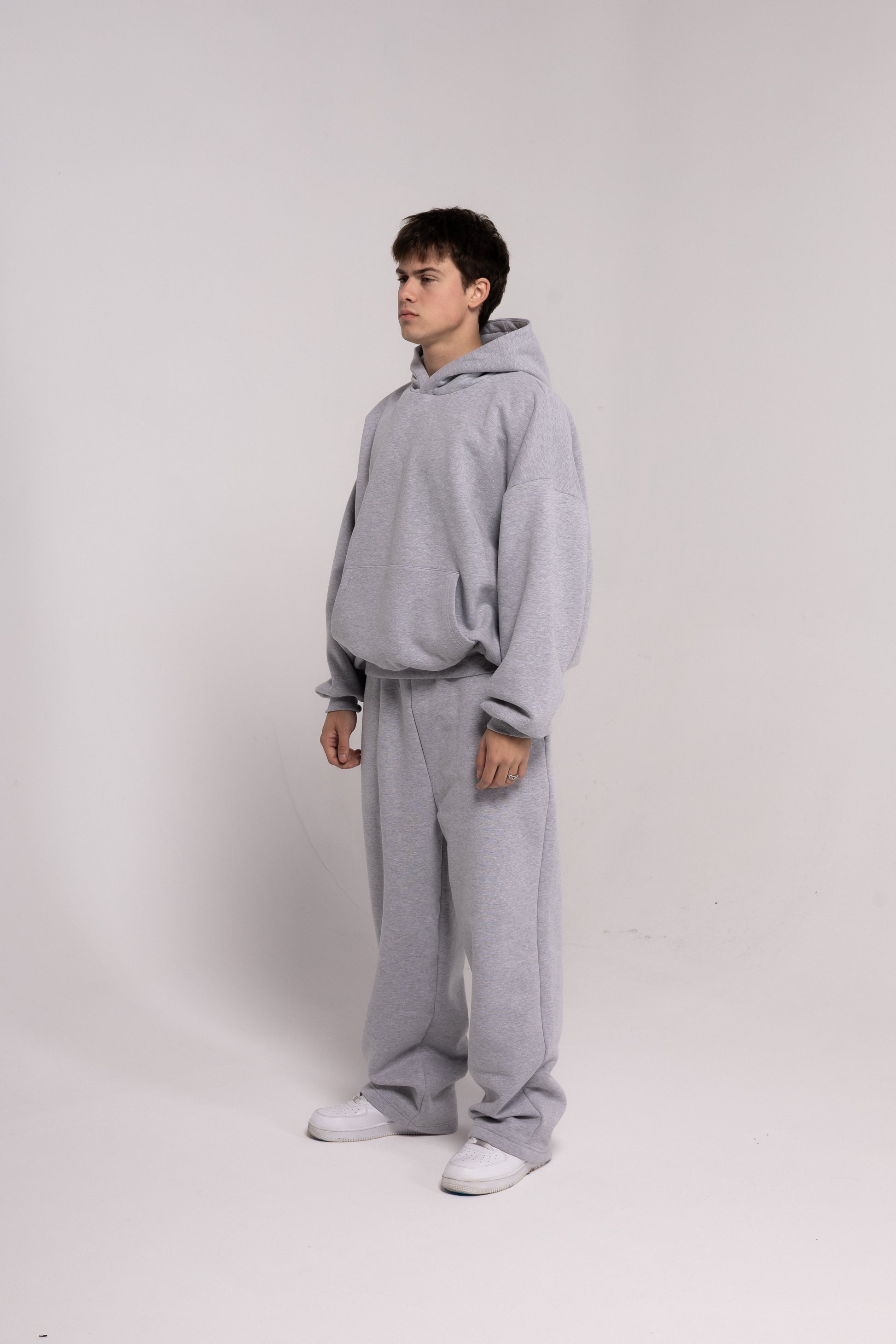 Gray Basic Baggy Sweatpants