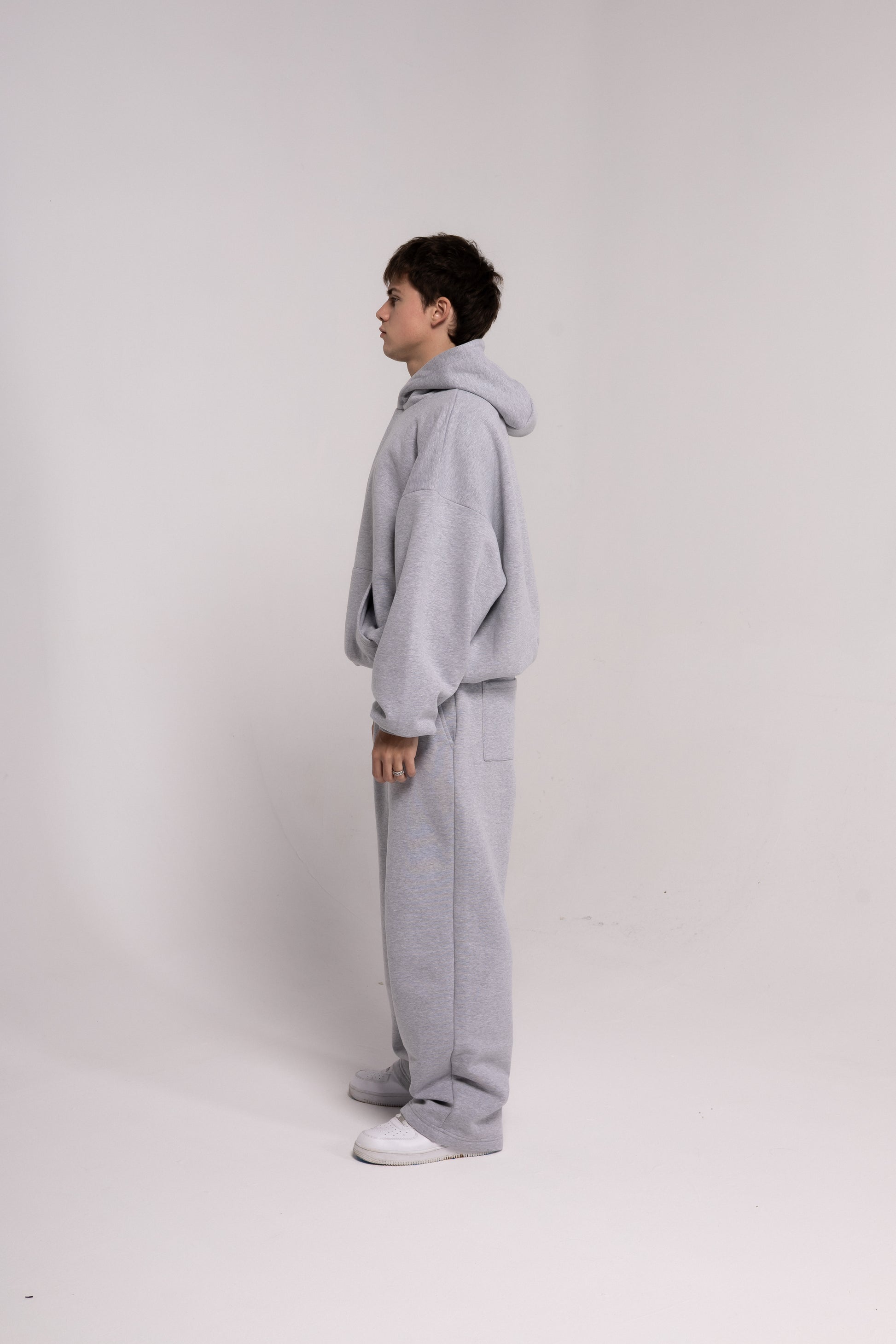 Gray Basic Baggy Sweatpants