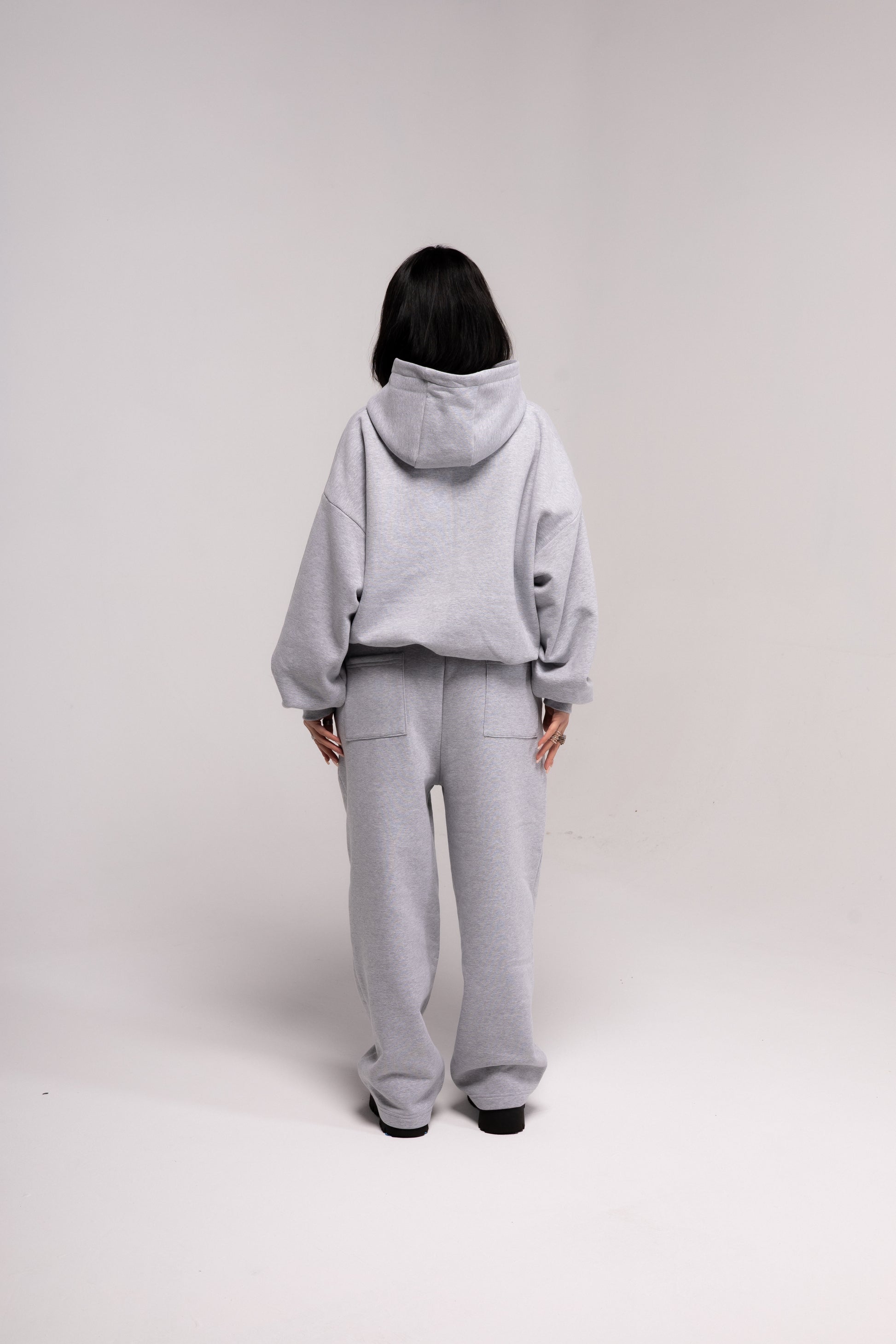 Gray Basic Baggy Hoodie