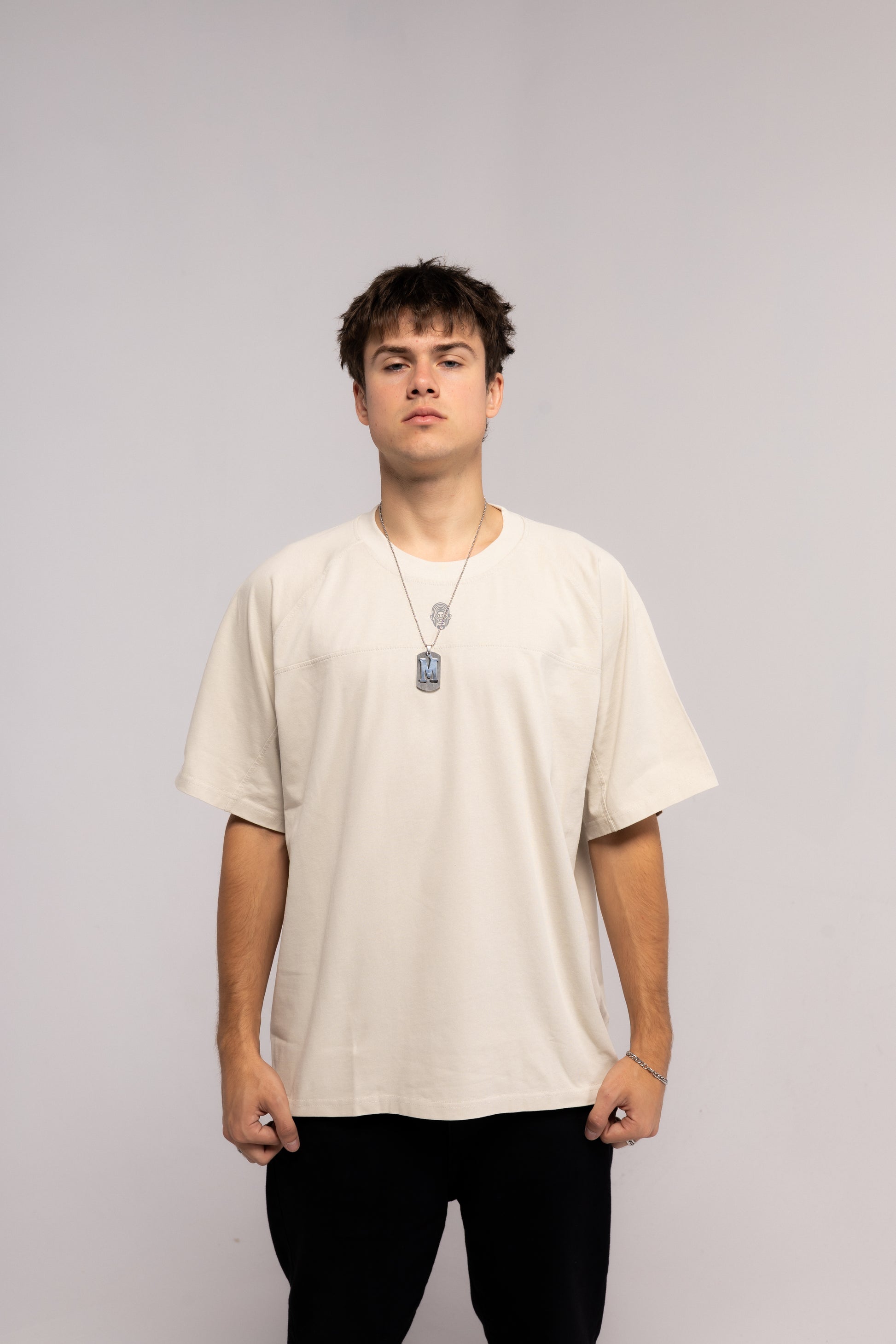 Bone Washed Boxy Reglan Mark T-shirt