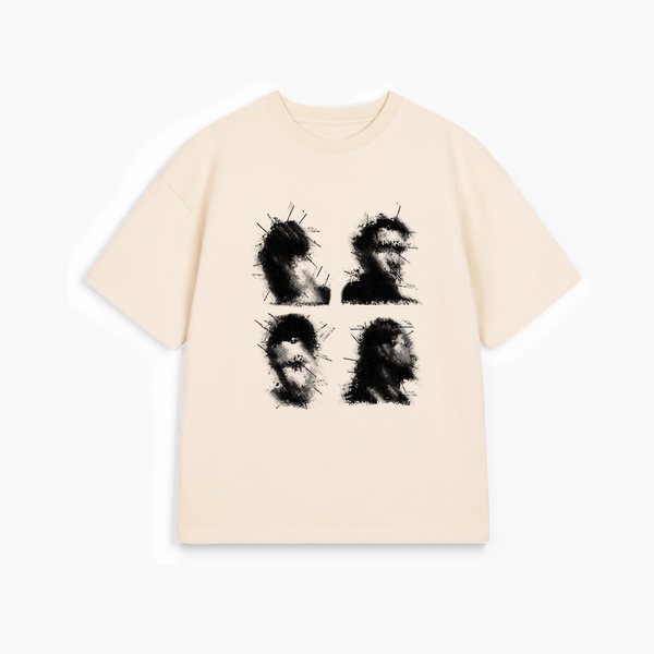 [IN STOCK] Cream Faces T-shirt