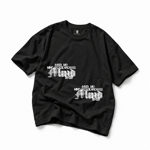 Archives Alt T-shirt — Black — flat produktu