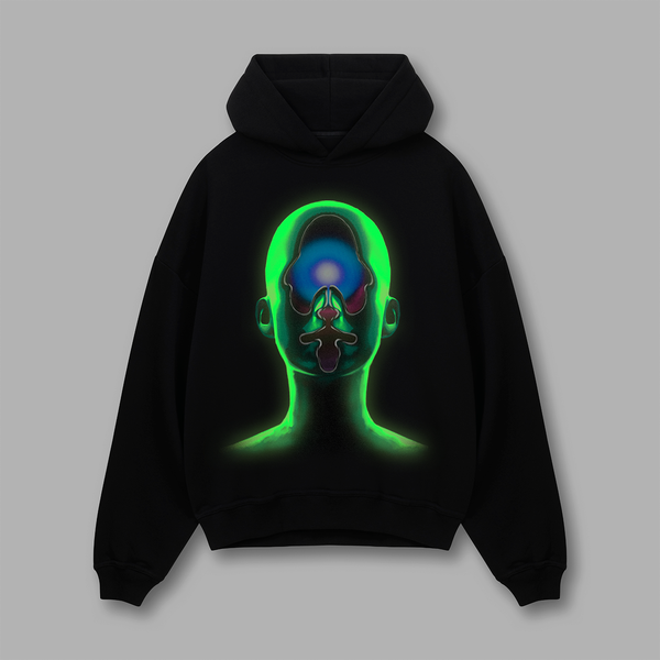 [IN STOCK] Black Head Section Luminescent Hoodie