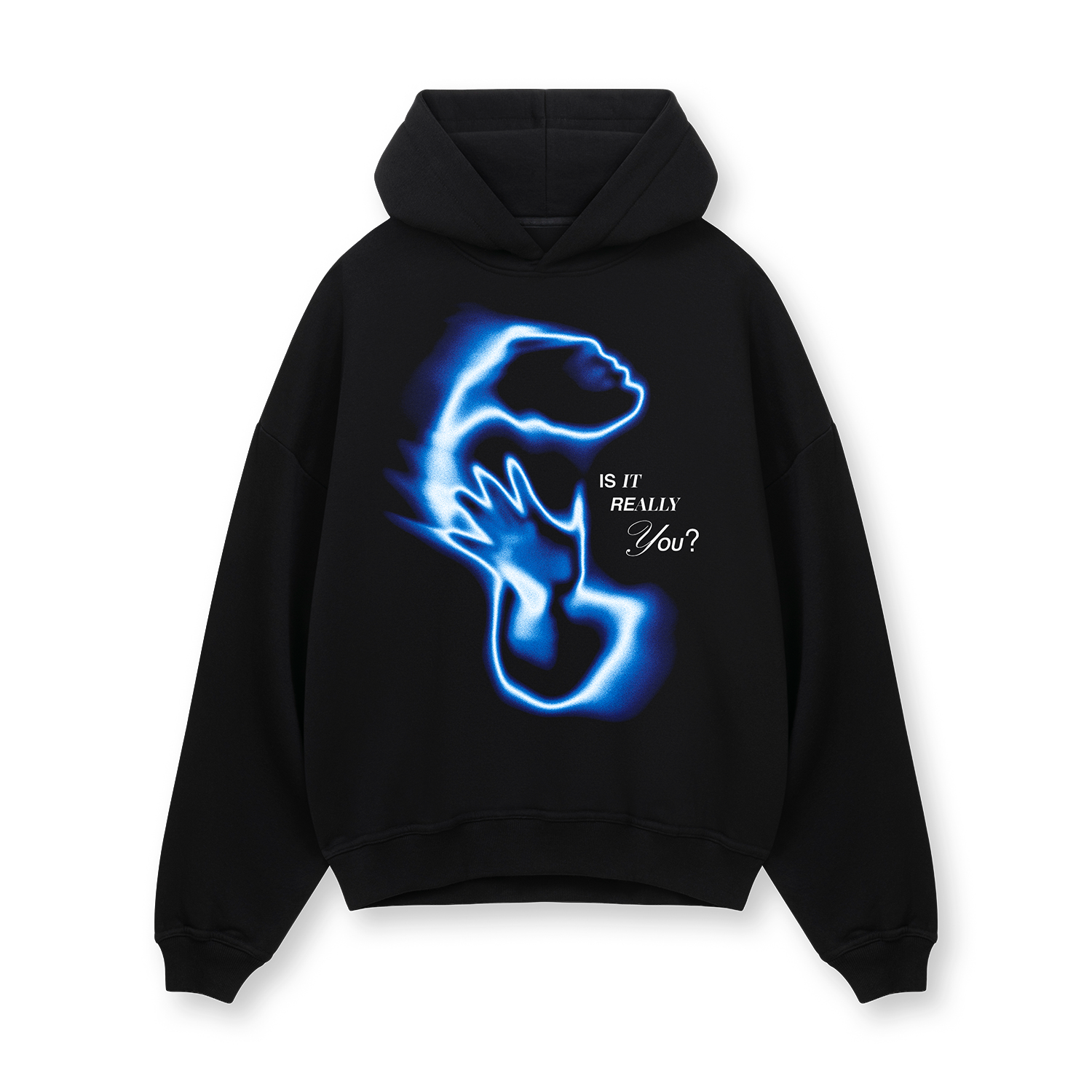 [IN STOCK] Black "IS IT REALLY YOU?" Hoodie