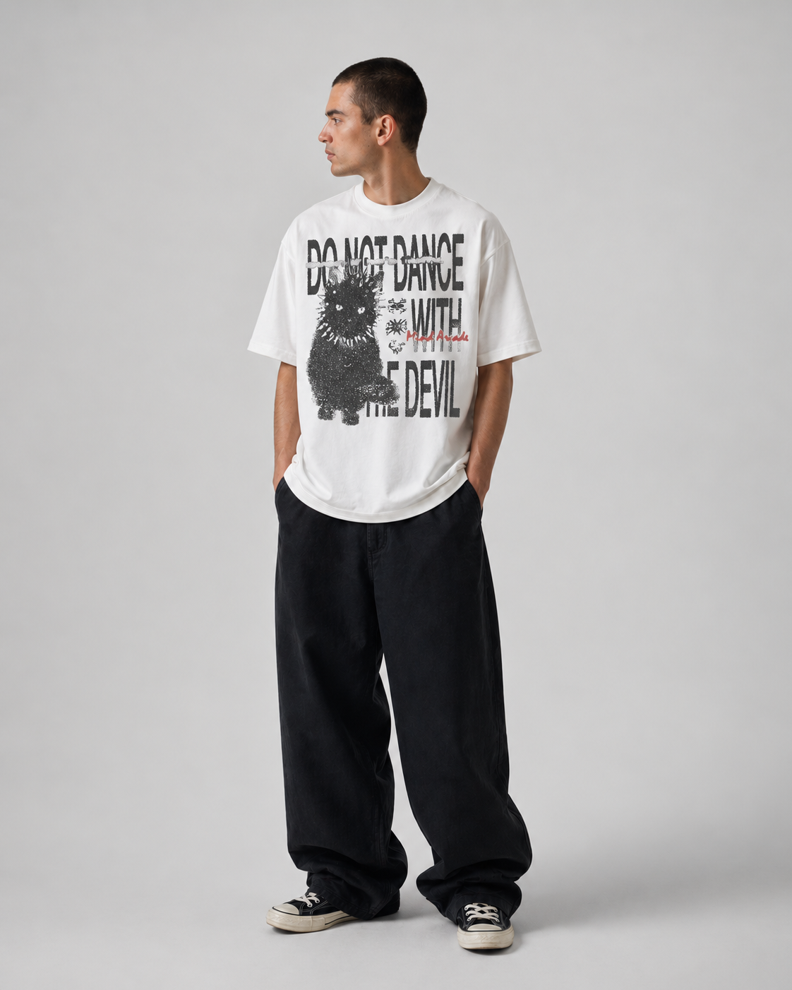 [In-Stock] White Don't Dance With The Devil T-shirt