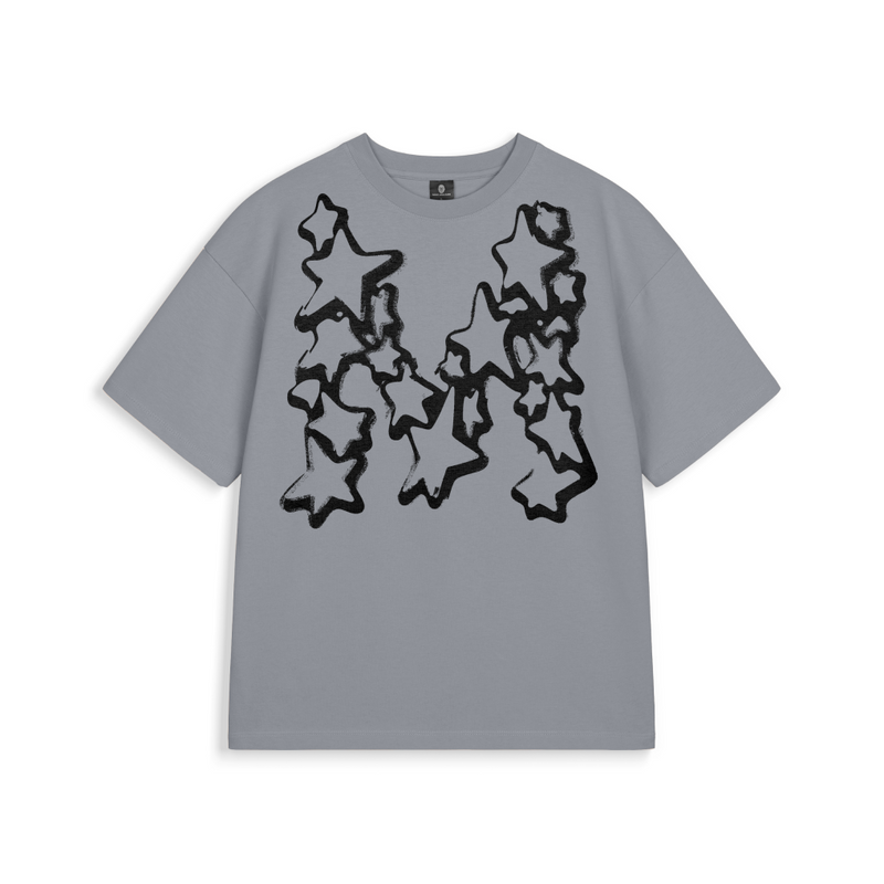 [IN STOCK] Steel Gray Falling Stars T-shirt