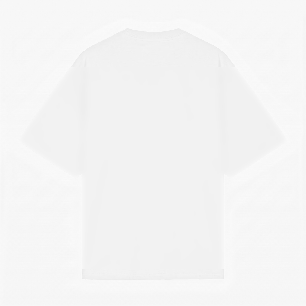 Tribal Stamp T-shirt — White — tył — czysta biel v2