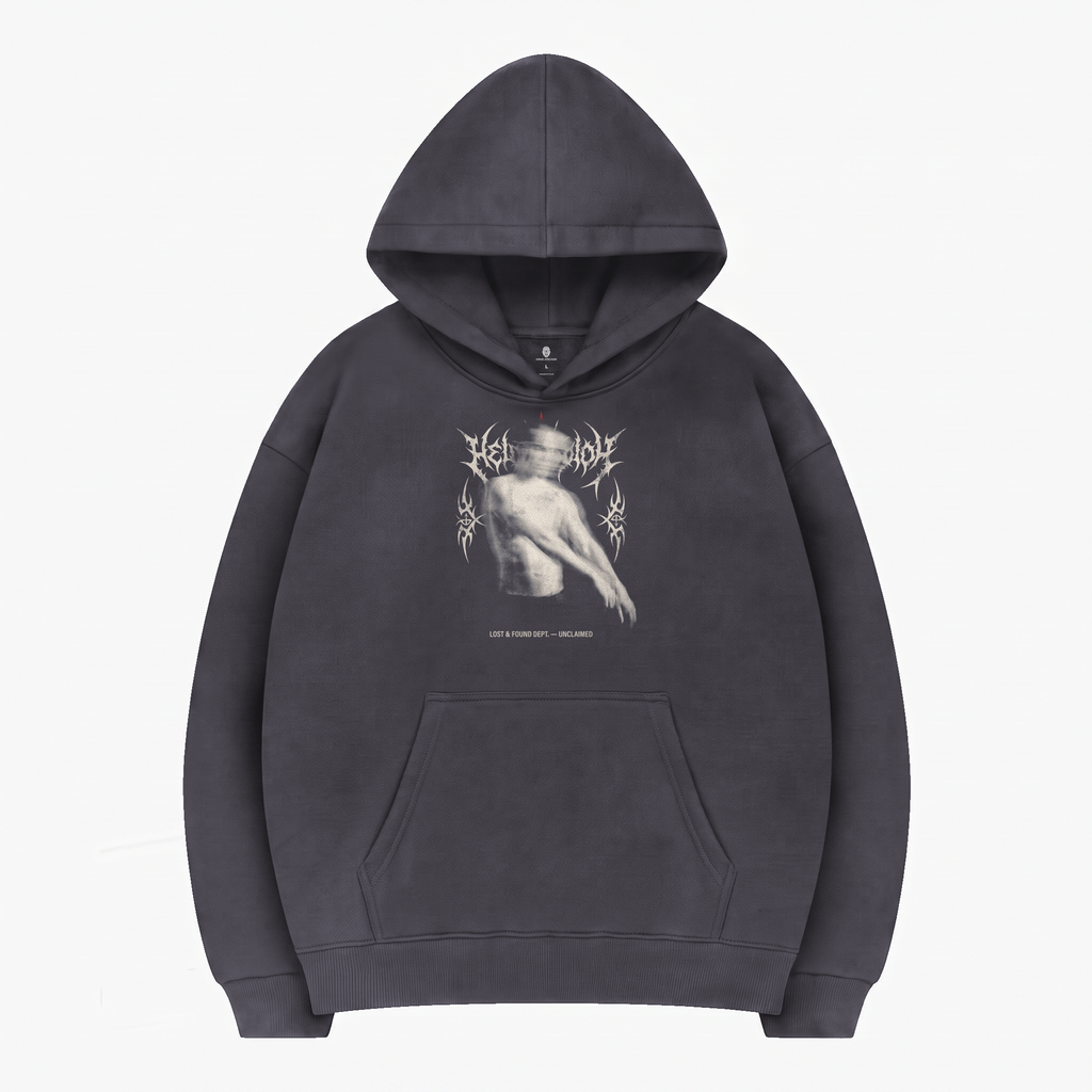 Unclaimed Hoodie — Magnet — przód — odstęp od szwu v2
