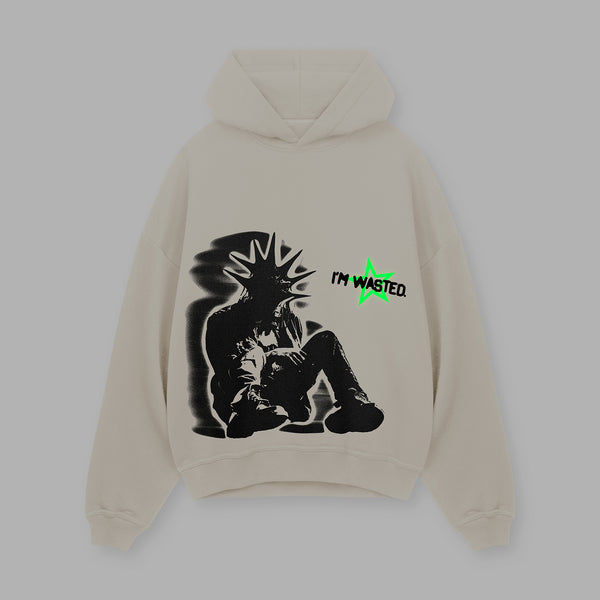 [IN STOCK] Cream Wasted Hoodie